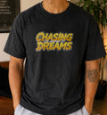 Chasing Dreams Gold Drip Tee - Black